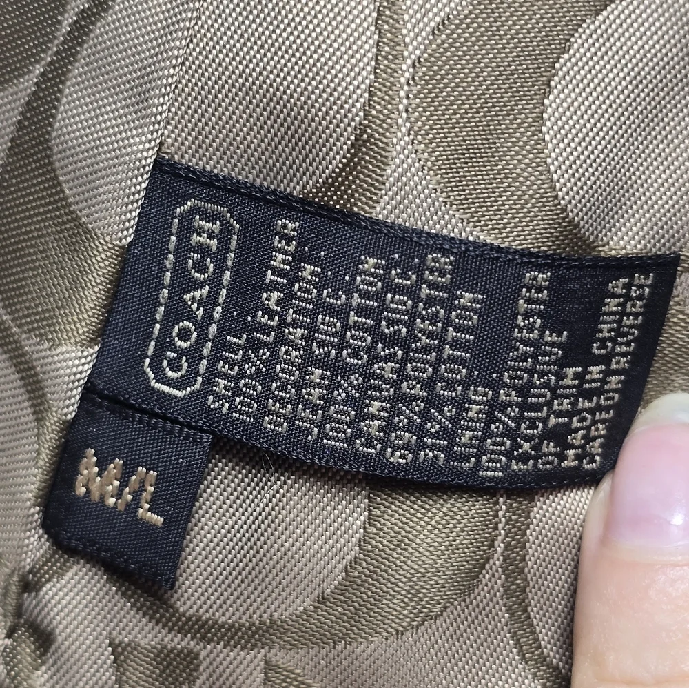 Coach Bucket Hat Y2K Vintage Leather Suede - Picture 6 of 8